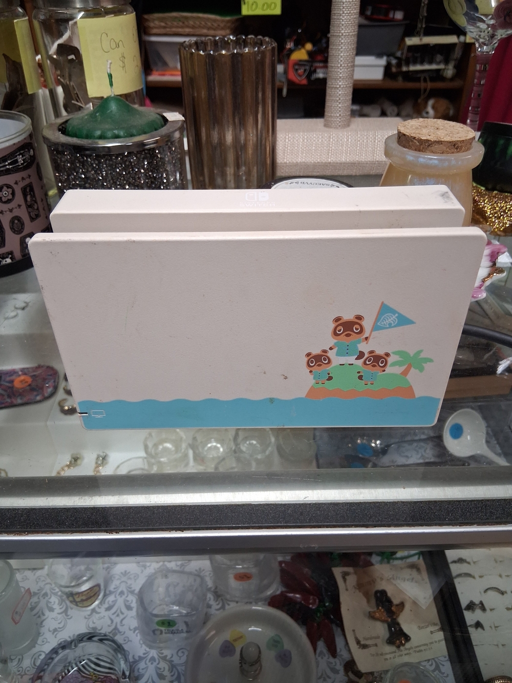 Nintendo White Dock with Turquoise Animal Crossing Island Art